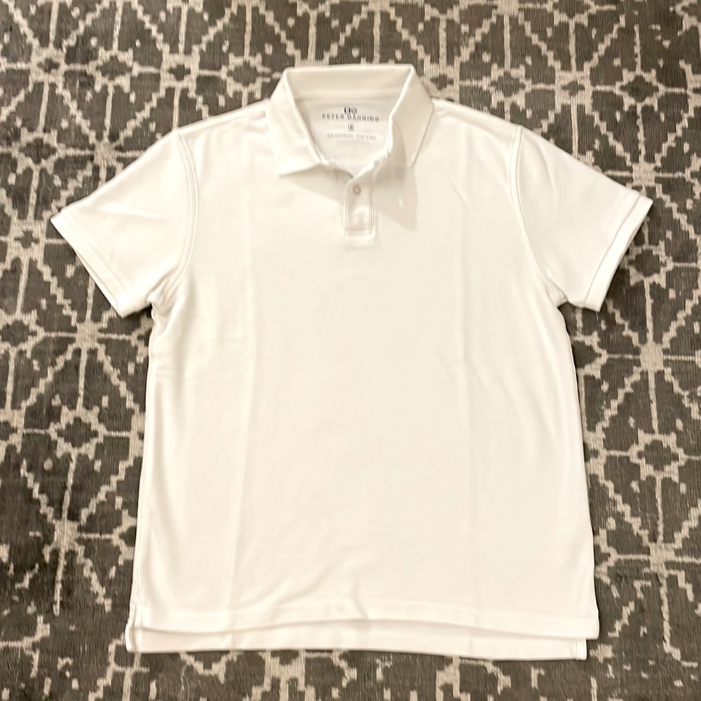 Peter Manning Polo Shirt, White, Size S